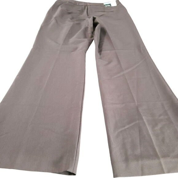 Nicole Miller New York Womens Slacks Chocolate Size 10 Polyester Blend NWT - Picture 2 of 11